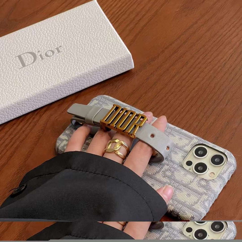 iPhone 14 Luxury Brand CD Belt Cover Grip Case Clearance Sale