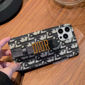 iPhone 14 Luxury Brand CD Belt Cover Grip Case Clearance Sale