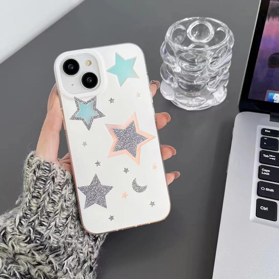 iPhone Star Holographic Design Cover Case