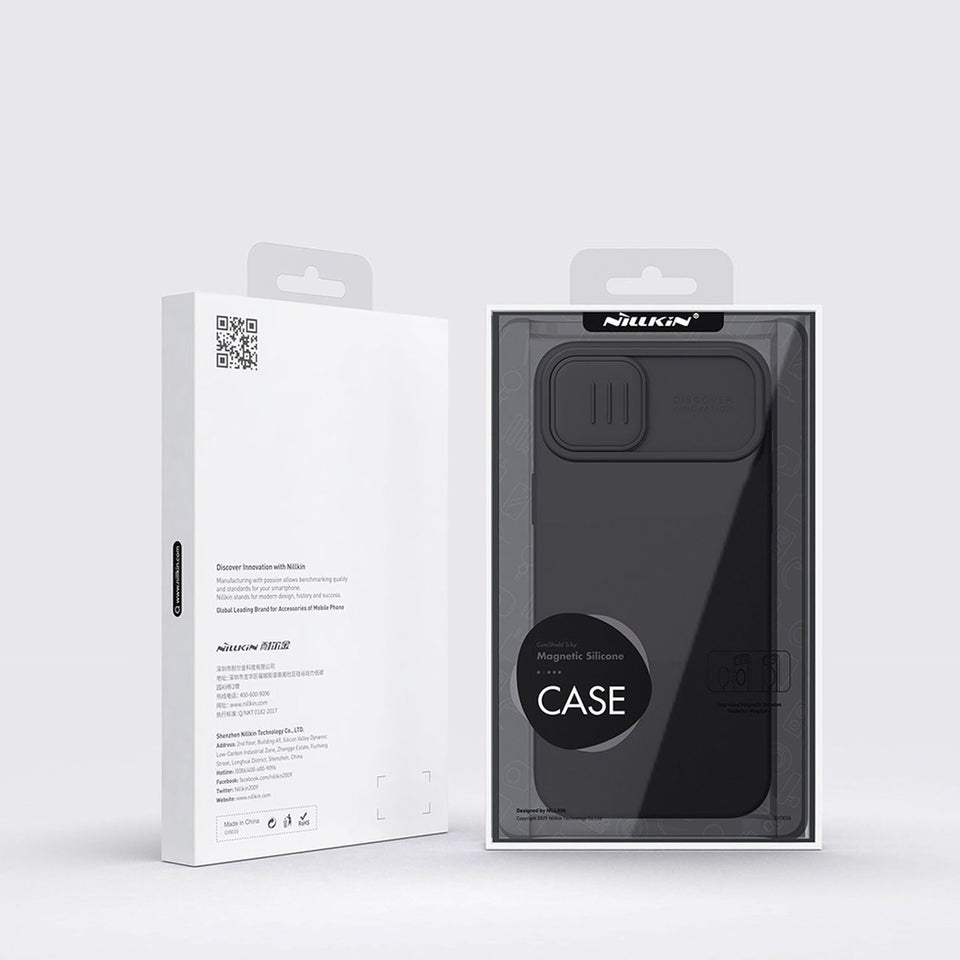 iPhone 15 Pro  Series Nillkin CamShield Silky Silicone Case Cover Black Clearance Sale