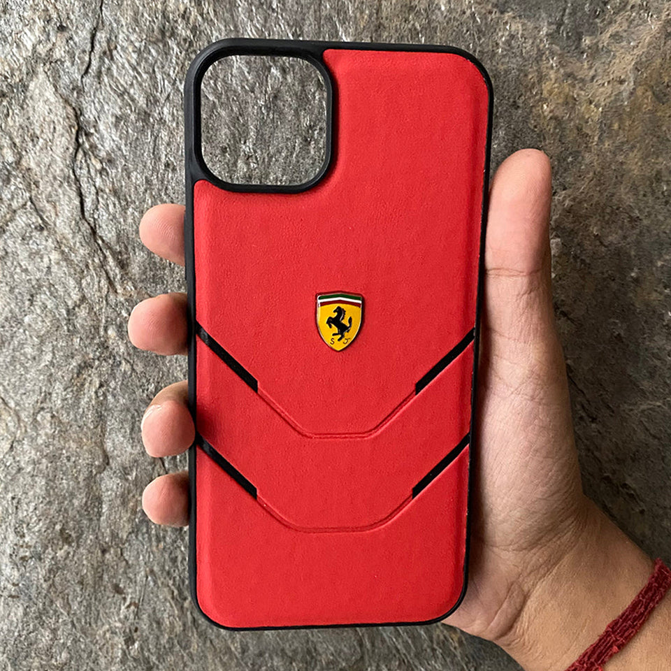 iPhone Ferrari Sports Car Logo Four Line Design Case Cover