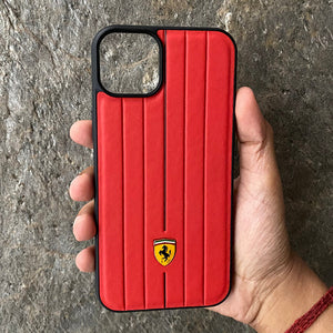 iPhone 14 Pro Max Ferrari Sports Car Logo Stripe Line Design  Case Cover Clearance Sale