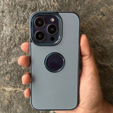 iPhone Matte Series Logo Cut Chrome Case Cover