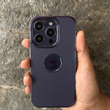 iPhone Matte Series Logo Cut Chrome Case Cover