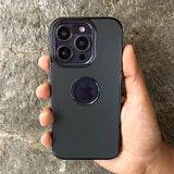 iPhone Matte Series Logo Cut Chrome Case Cover
