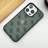iPhone Luxury GS Fashion Leather Metal Logo Case Cover Clearance