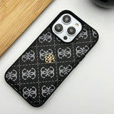 iPhone Luxury GS Fashion Leather Metal Logo Case Cover Clearance