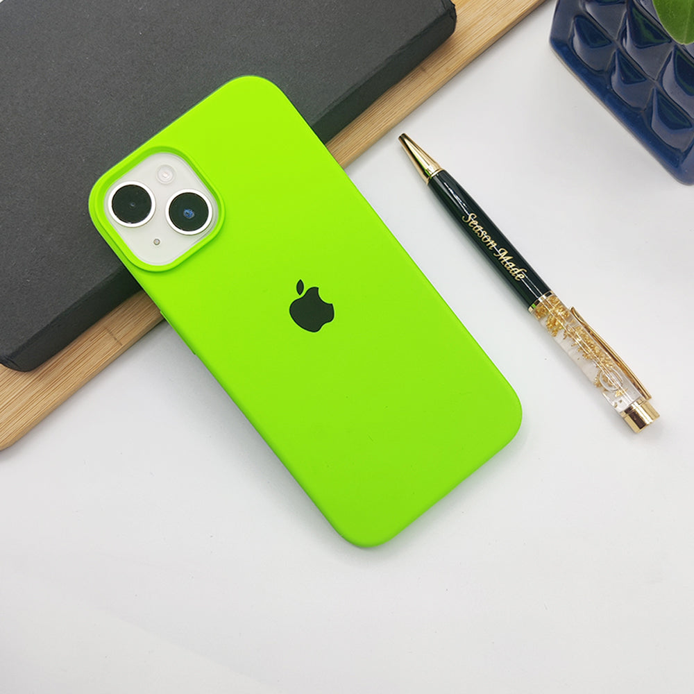 iPhone Liquid Silicone Case Cover Neon Green