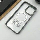 iPhone 15 Series Luxury Clear Case With Side Silicone Edge Magsafe Hard Case Cover