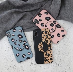 leopard family case cover pink black blue yellow