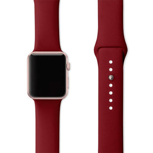 Apple iWatch Marshala Silicone Sport Band For Series 1 2 3 4 5 6 7 8 9 SE 7 8 9 SE SE 2 Gen