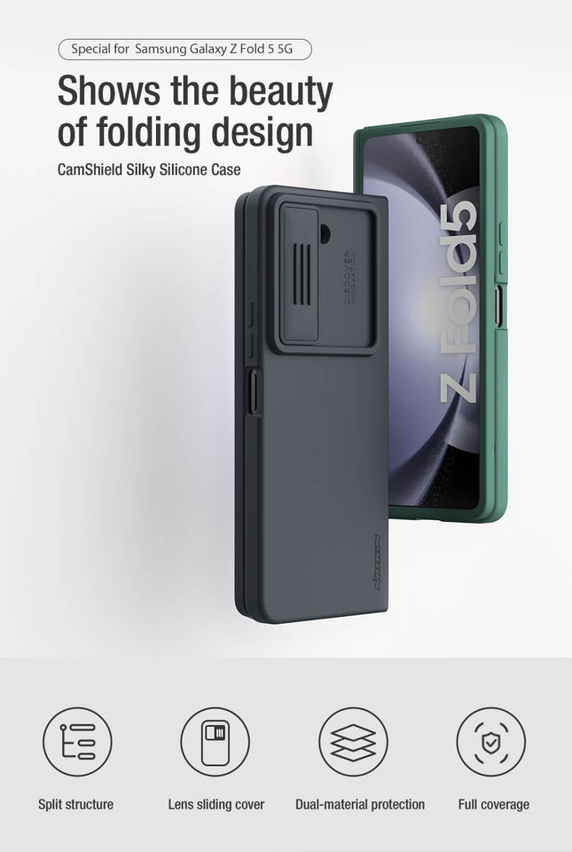 Samsung Galaxy Z Fold 5 Nillkin CamShield Silky Silicone Case Cover