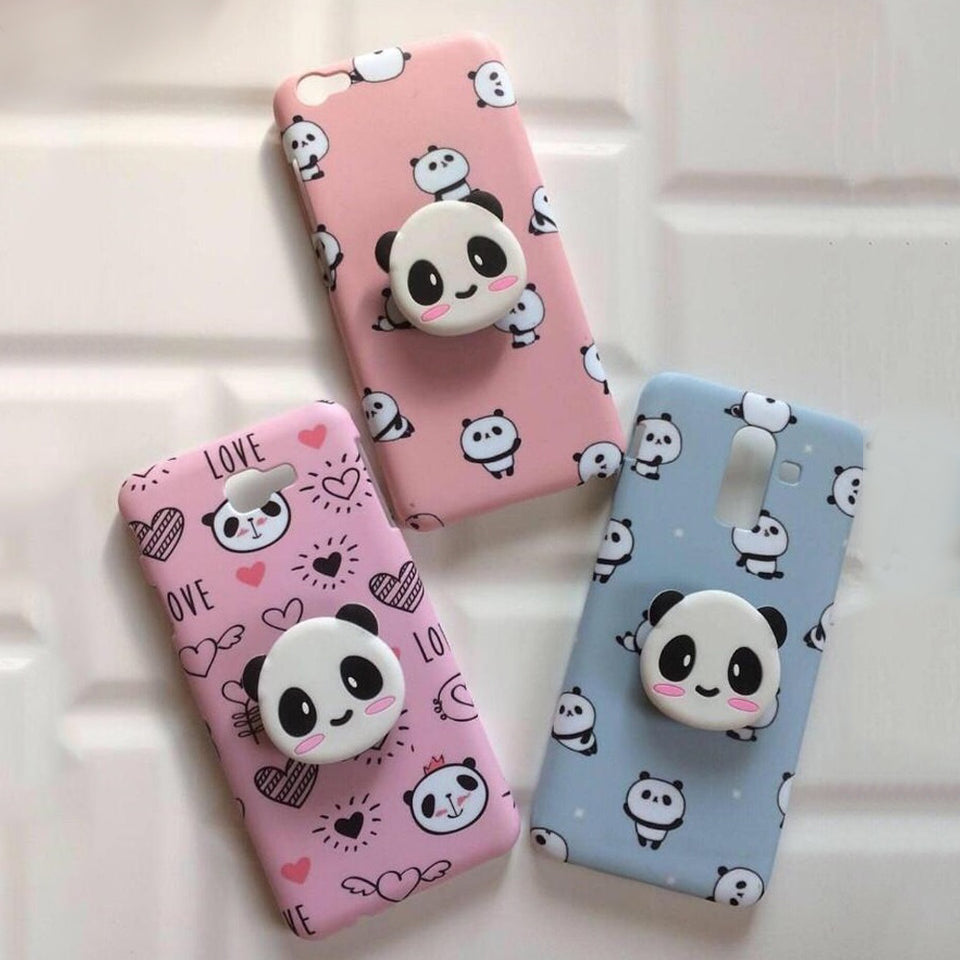 Cute Panda Case Cover With Holder