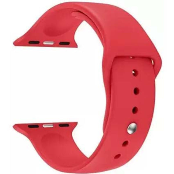 Apple iWatch Red Silicone Sport Band for (Series SE/7/6/5/4/3/2/1)