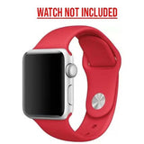 Apple iWatch Red Silicone Sport Band for (Series SE/7/6/5/4/3/2/1)