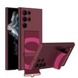 Samsung Galaxy S23 Ultra Back Wristband Strap Kickstand Cover Case