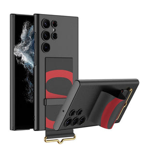 Samsung Galaxy S23 Ultra Back Wristband Strap Kickstand Cover Case