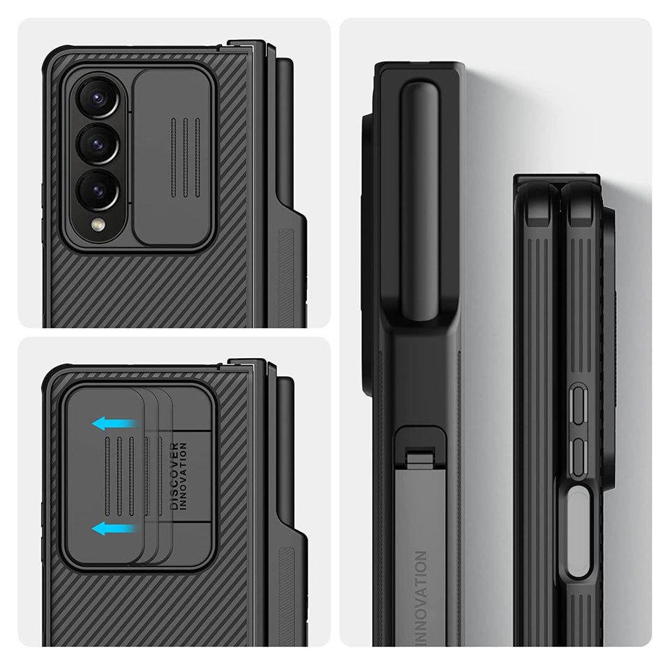 Samsung Galaxy Z Fold 4 Black Nillkin CamShield Pro Full Set Case Cover