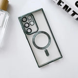 Samsung S23 Ultra Magsafe Magnetic Transparent Phone Case With Lens Protector Clearance Sale