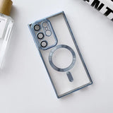 Samsung S23 Ultra Magsafe Magnetic Transparent Phone Case With Lens Protector Clearance Sale