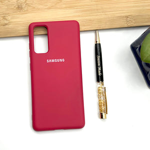 Samsung Galaxy Liquid Silicone Case Cover Rose Red