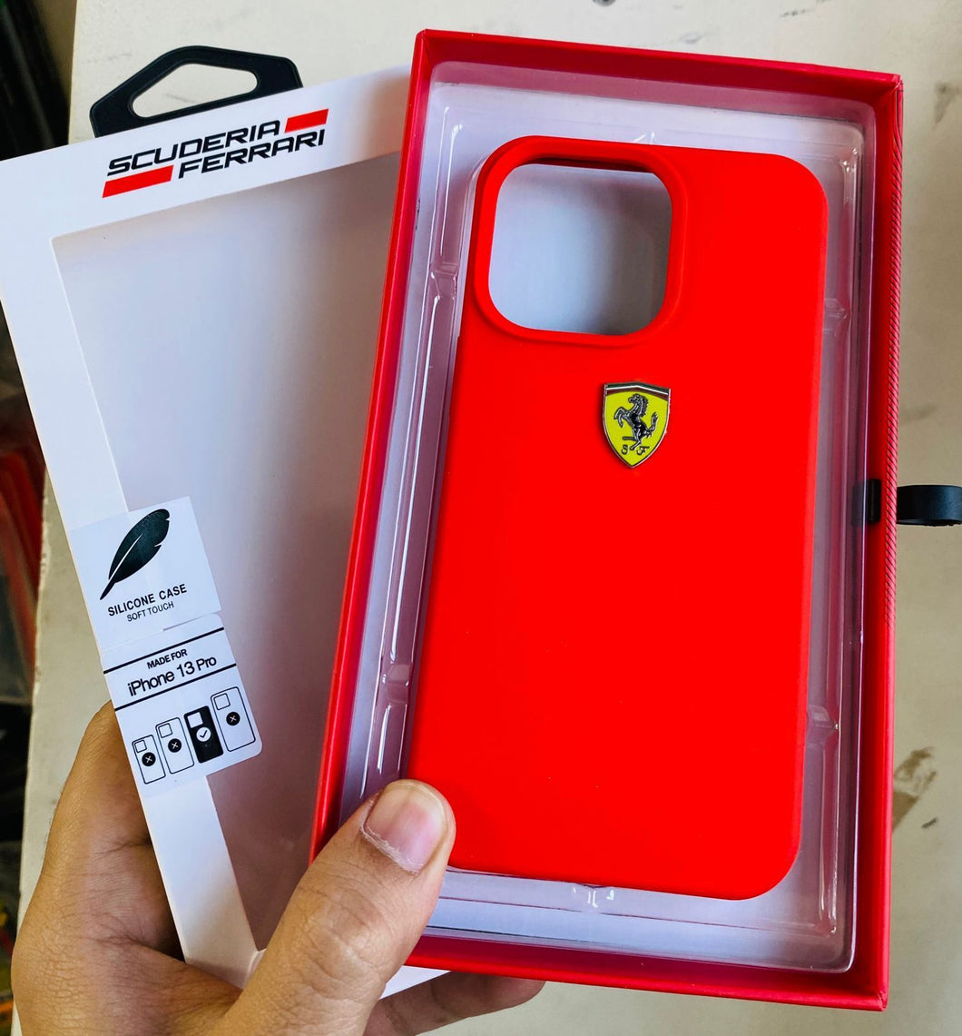 iPhone Luxury Brand Ferrari Sports Car Silicone Case Cover