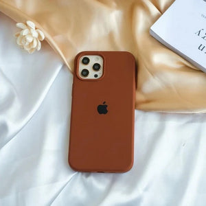 apple iphone silicone case cover tan brown
