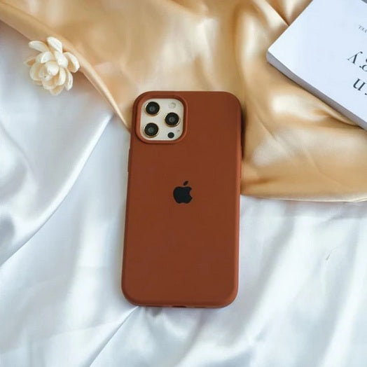 apple iphone silicone case cover tan brown