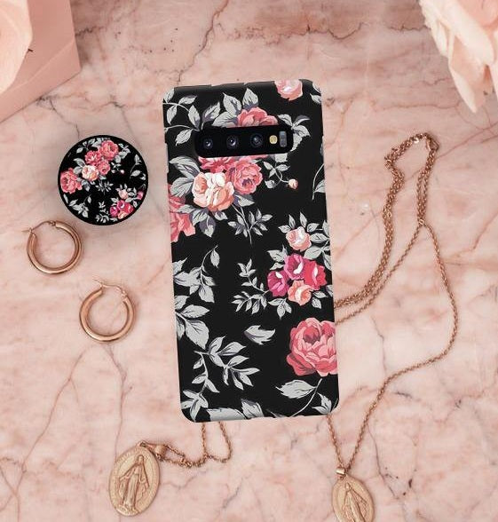 Vintage Floral Black Case Cover