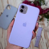 apple iphone liquid silicone case cover viola light blue
