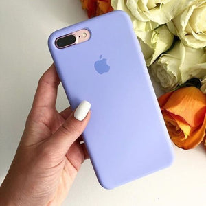 iPhone Liquid Silicone Case Cover Viola Lavender