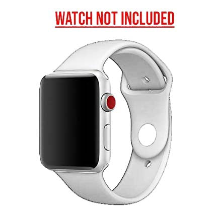 iWatch White Silicone Sport Band for (Series SE/7/6/5/4/3/2/1)